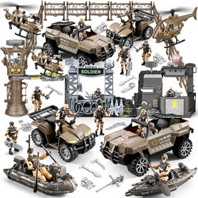 JASSKKBO 88-in-1 army base image for immersive pretend battles and family playtime.