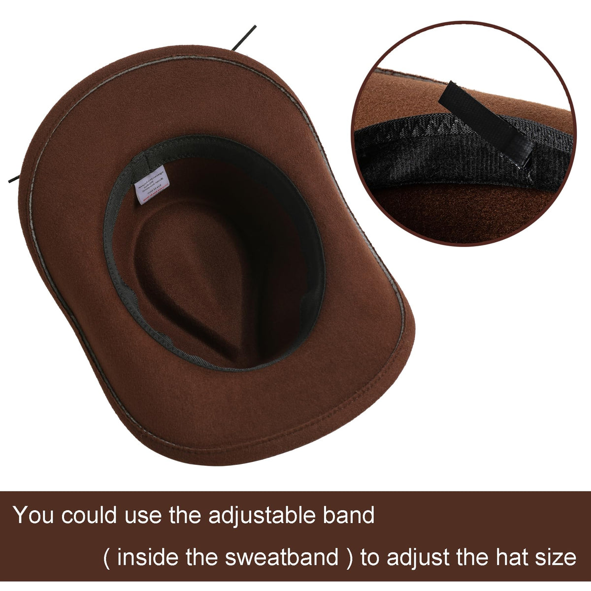 Jastore brown-studded cowboy hat adds authentic detail to costume outfits