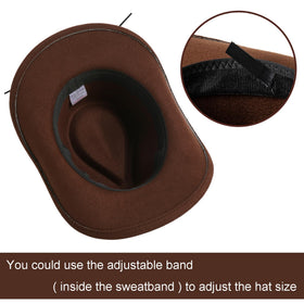 Jastore brown-studded cowboy hat adds authentic detail to costume outfits