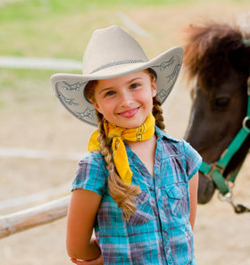 Jastore hat with adjustable drawstring for secure wear during play.