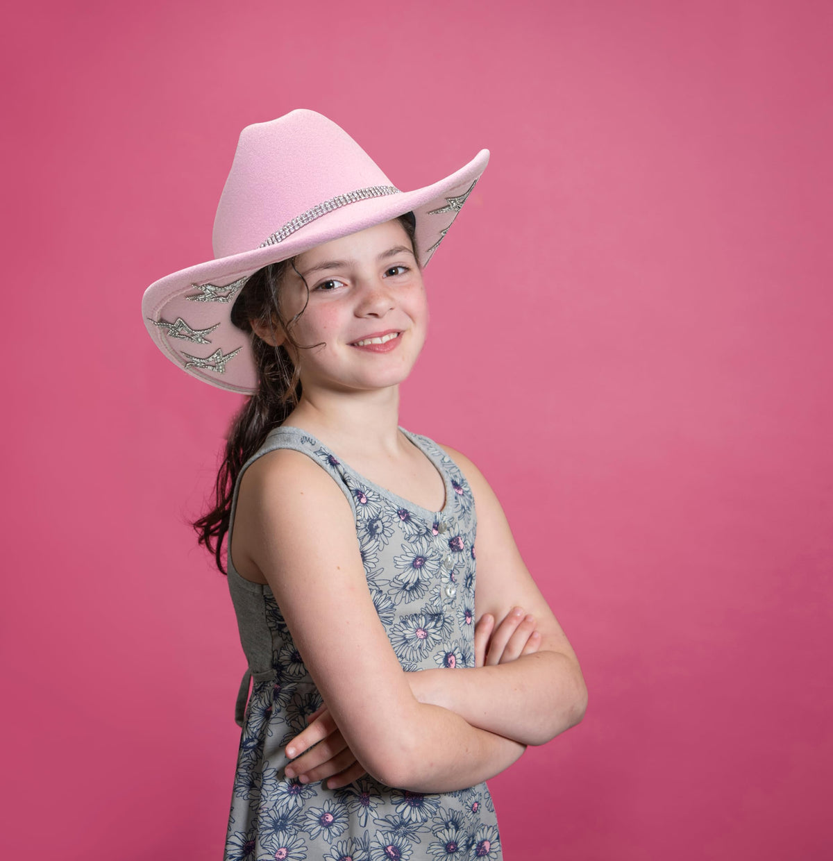 Jastore Kids Cowgirl Hat material close-up shows polyester-wool blend