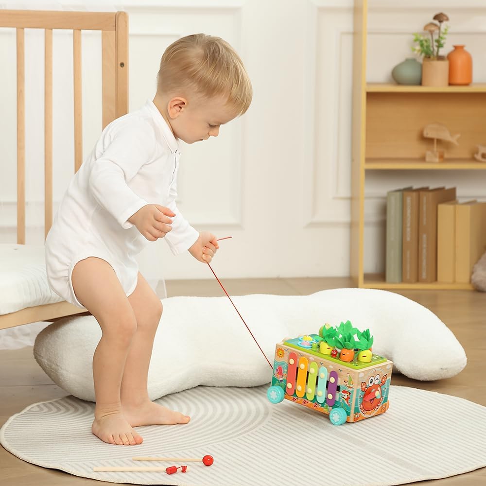 JAUNTY Toddler wooden Montessori caterpillars support early sorting skills