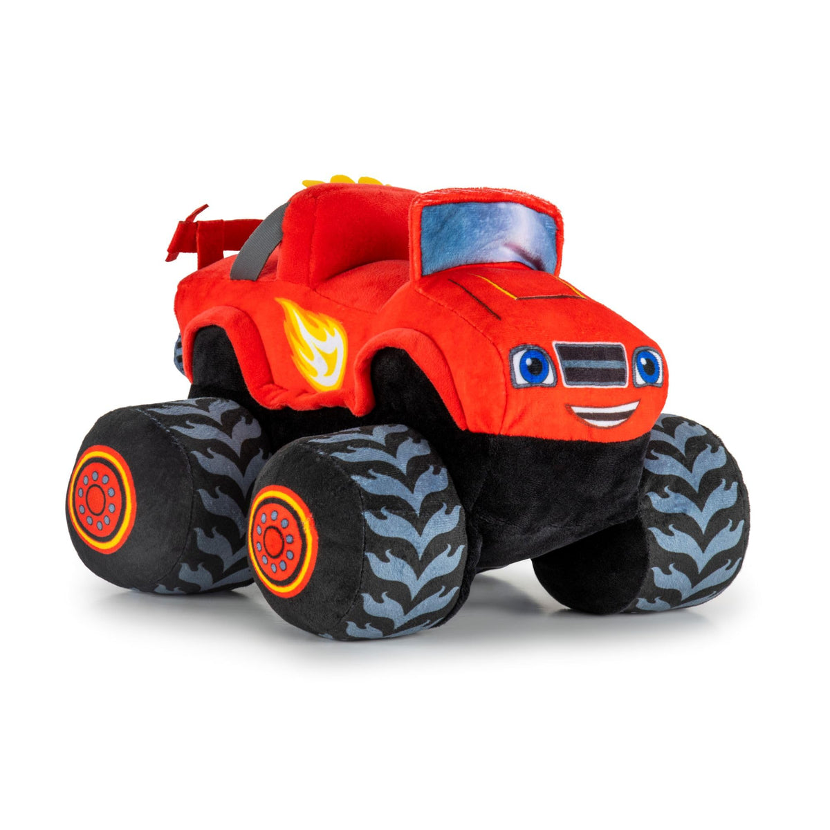 Jay Franco Blaze Monster Truck plush pillow buddy in red, ideal for bedtime snuggles.