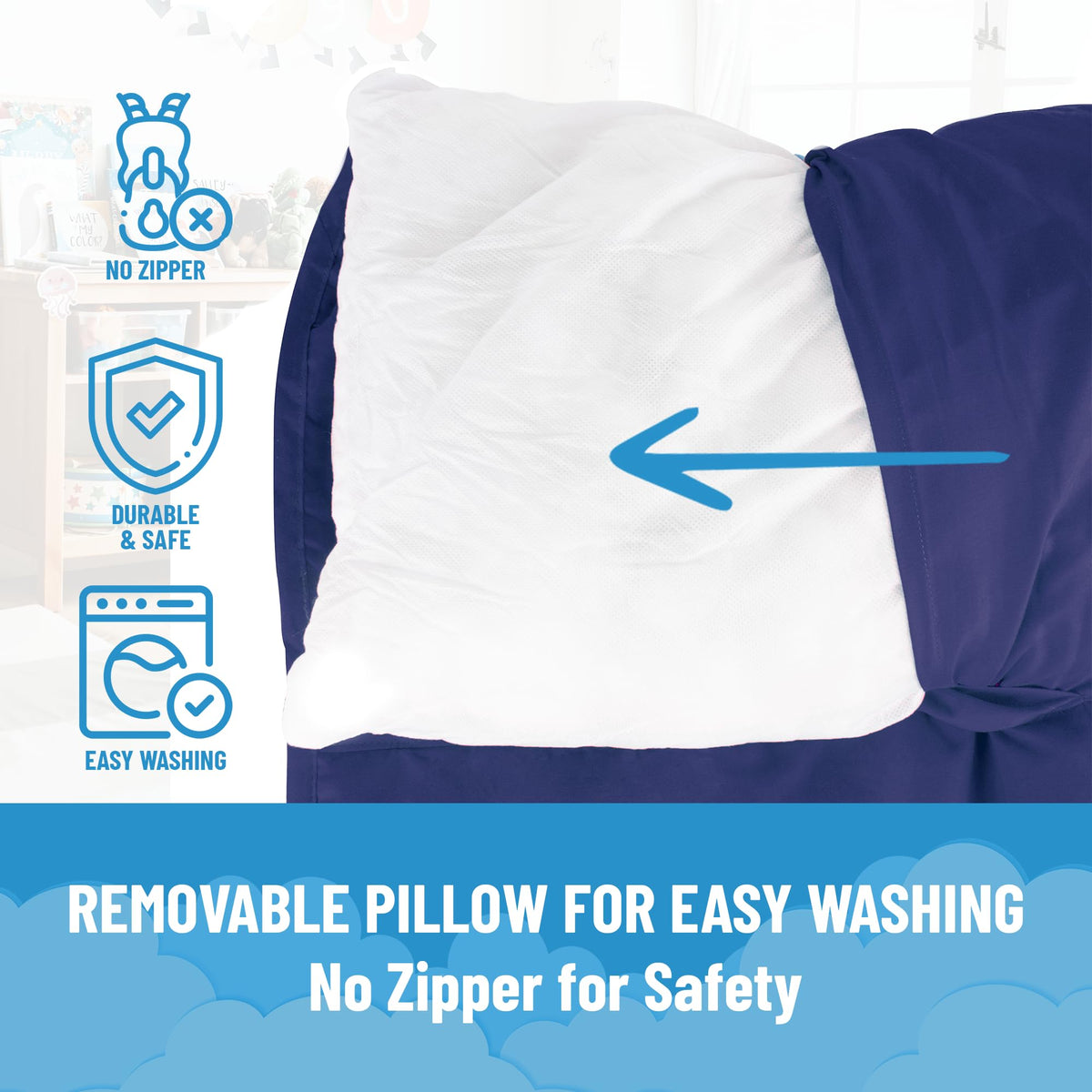 Jay Franco Bluey nap mat handle makes carrying easy