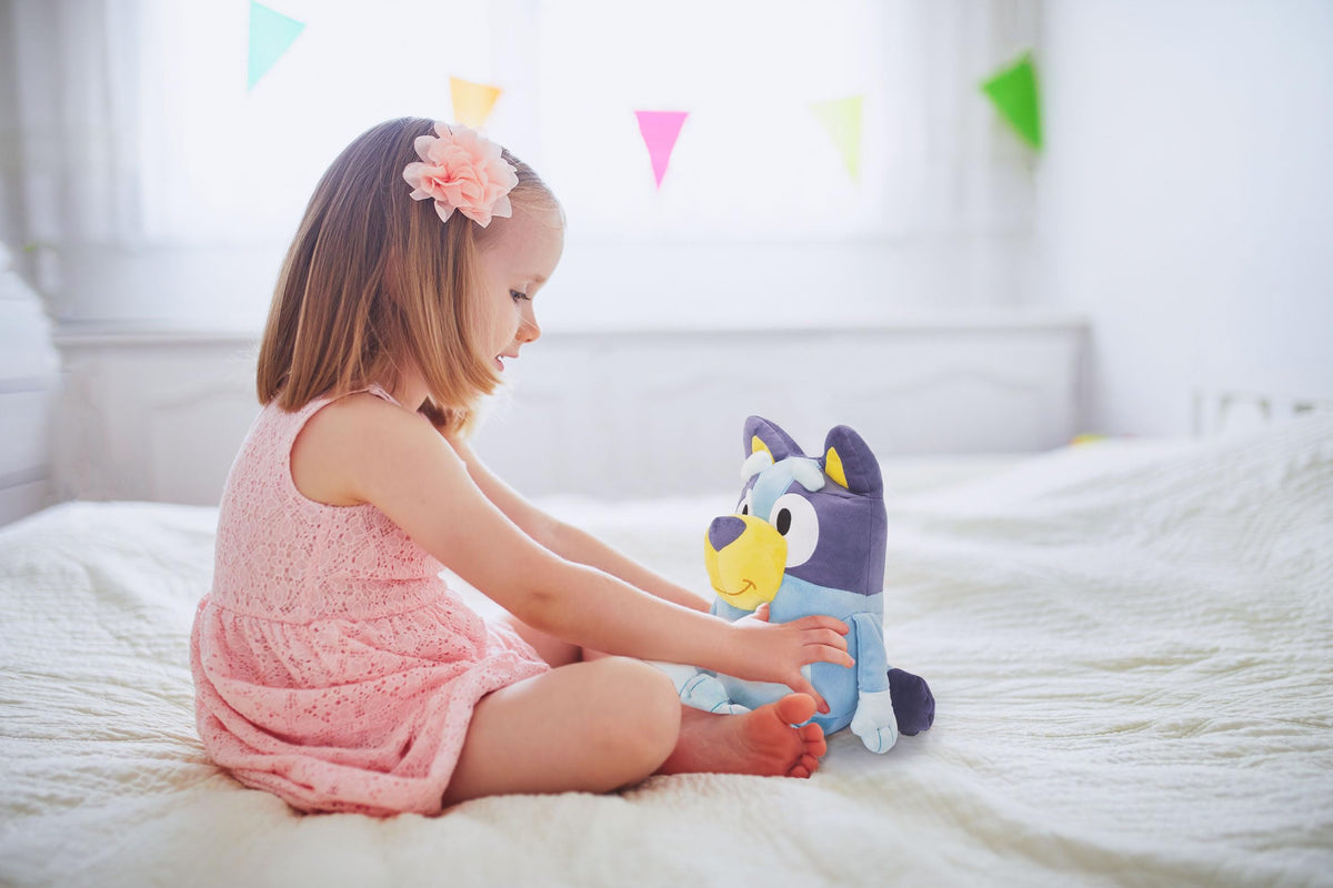 Jay Franco Bluey Pillow Buddy 19in care instructions for easy cleaning