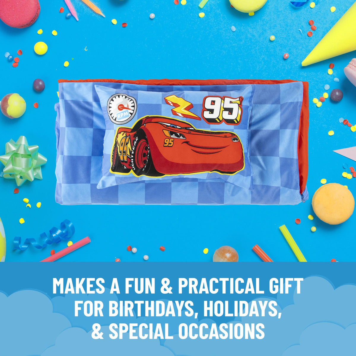 Jay Franco Cars slumber bag Lightning McQueen print delights kids
