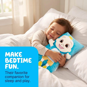Jay Franco CoComelon bedroom decor pillow complements kids' beds with playful color.