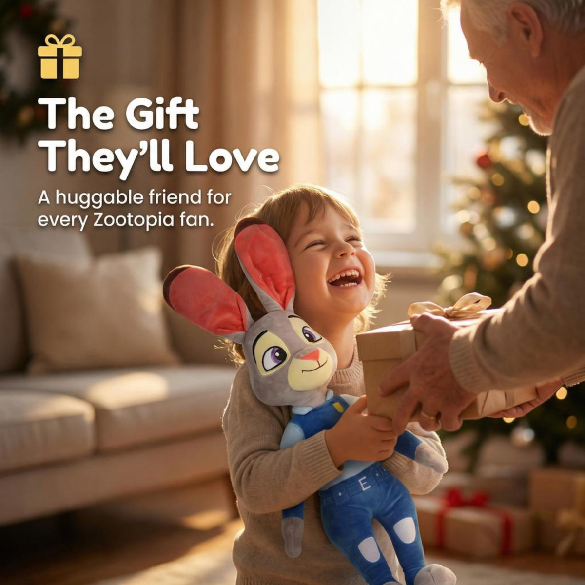 Decorative hug-ready pillow for kids' rooms and play areas