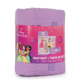 Jay Franco Disney Princess nap mat official license badge; authentic Disney design visible.
