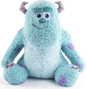 Jay Franco Sully plush pillow buddy close-up showing soft fur for cozy bedtime snuggles.
