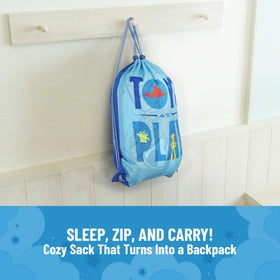 Jay Franco Toy Story slumber sack fabric close-up for gentle nights.