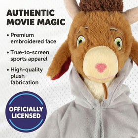 Jay Franco GOAT Pillow Buddy face close-up showing friendly expression for comforting hugs.