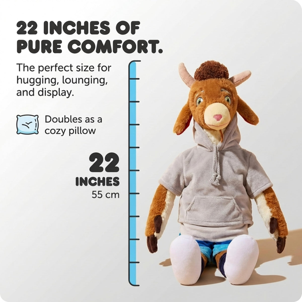 Jay Franco GOAT Pillow Buddy side view highlighting portable comfort for travel naps.