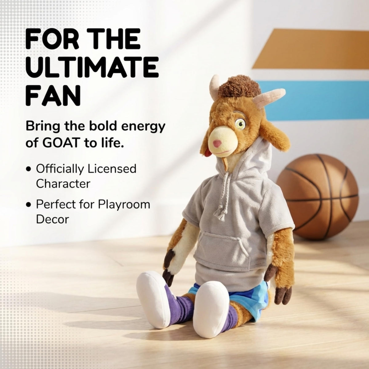 Jay Franco GOAT Pillow Buddy travel-ready setup invites on-the-go cuddles.