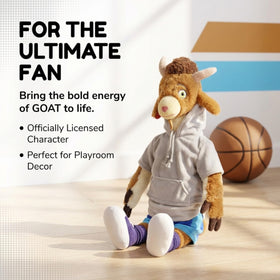 Jay Franco GOAT Pillow Buddy travel-ready setup invites on-the-go cuddles.