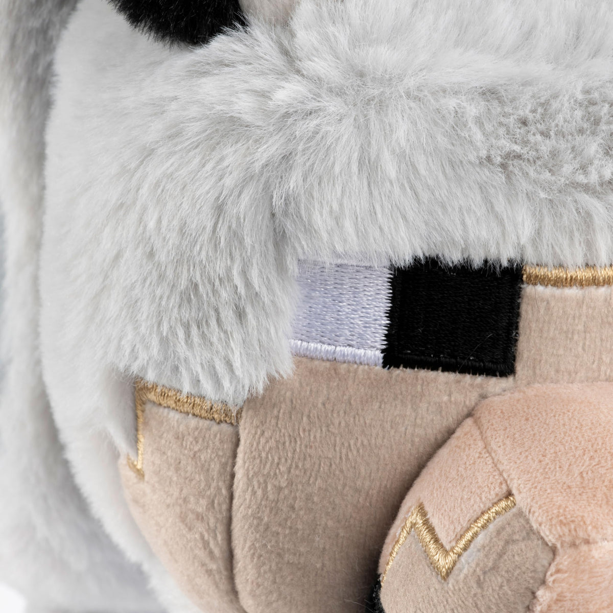 Gray Minecraft wolf plush decor piece by Jay Franco for bedrooms.