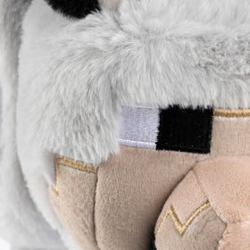 Gray Minecraft wolf plush decor piece by Jay Franco for bedrooms.