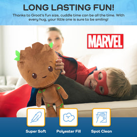 Jay Franco Groot pillow buddy back view, durable for many washes.
