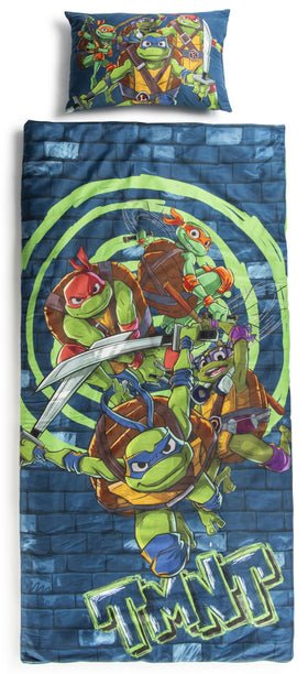 Jay Franco TMNT slumber bag nap mat blue for cozy sleepovers.