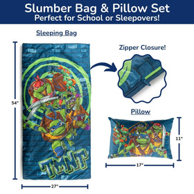 Jay Franco TMNT slumber pillow blue adds extra neck support during naps.