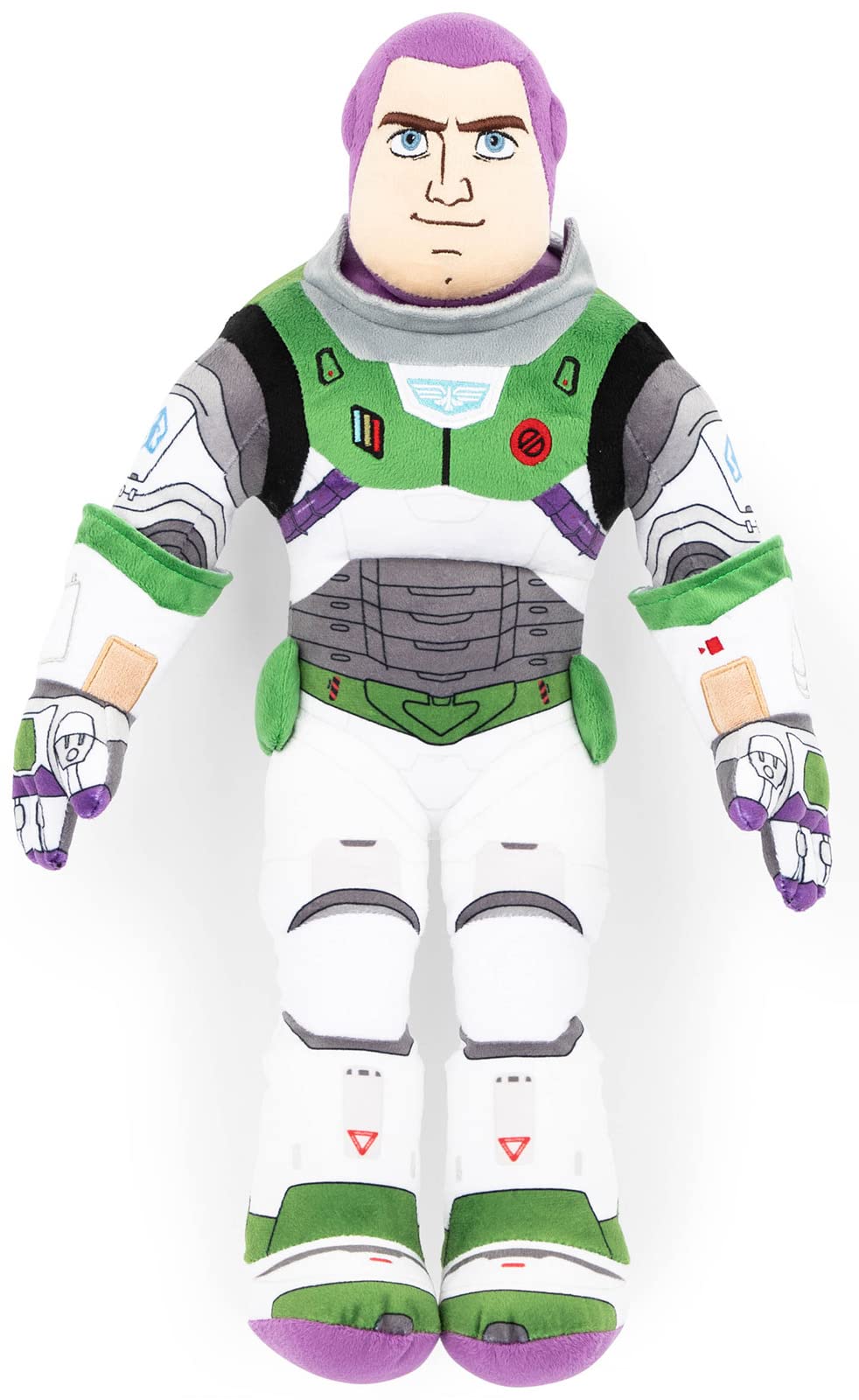 Jay Franco Lightyear Buzz Lightyear stuffed pillow provides cozy bedtime comfort for fans.