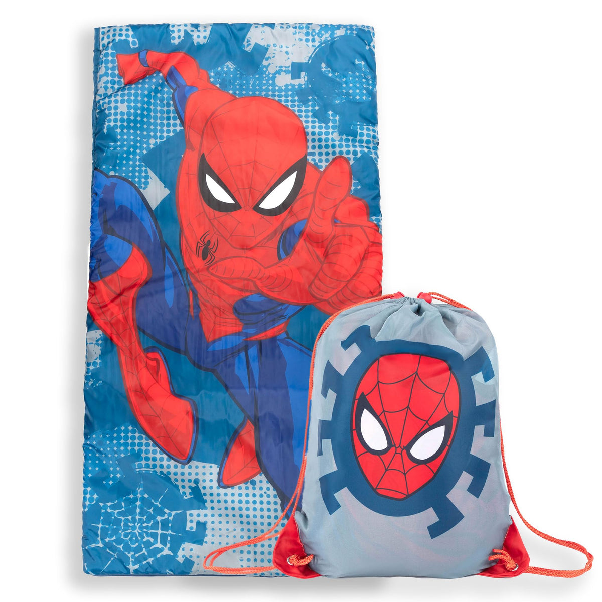 Jay Franco Marvel Spiderman slumber sack with dots pattern for cozy sleepovers