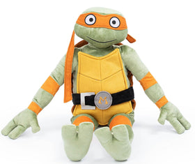 Jay Franco Michelangelo Pillow Buddy close-up face, ultra-soft microfiber for cozy hugs.