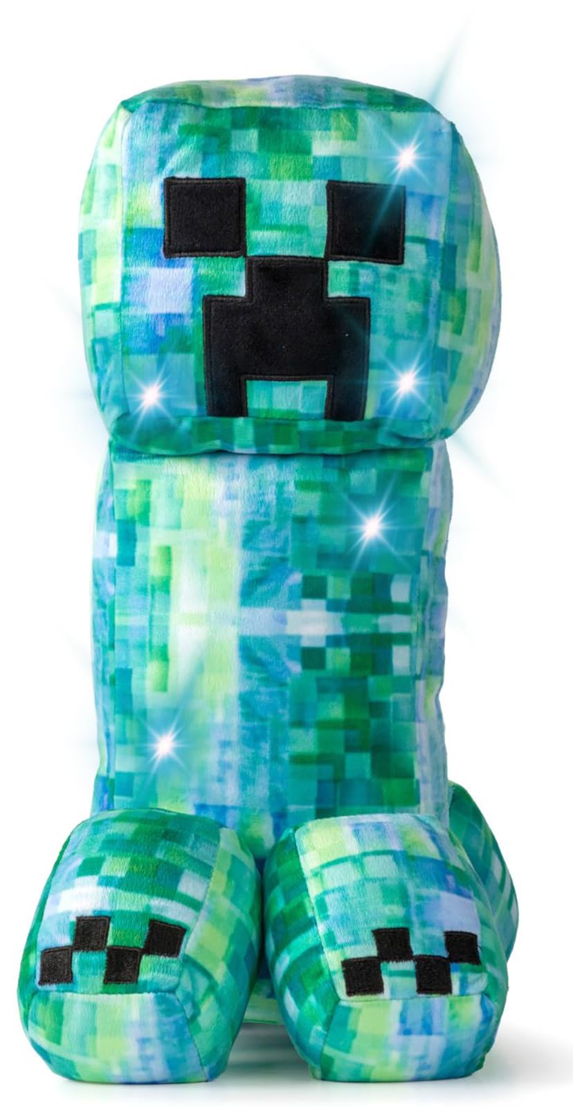 Jay Franco Minecraft Charged Up Creeper Pillow Buddy with LED light for gaming room ambiance