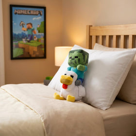 Jay Franco Minecraft room decor plush figure Chicken Jockey adds playful ambiance