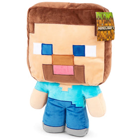 Jay Franco Minecraft Steve pillow buddy gift packaging, ready for gifting.