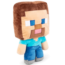 Jay Franco Minecraft Steve pillow buddy side view, ideal for travel comfort.