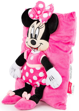 Jay Franco Minnie Mouse 3D snuggle pillow side view suitable for kids' rooms.