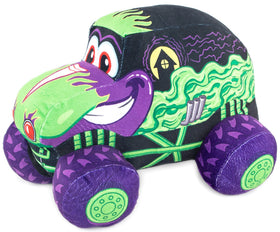 Jay Franco Monster Jam Grave Digger pillow buddy in front view, perfect cuddle companion for travel