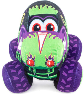 Jay Franco Monster Jam Grave Digger close-up fabric, showing plush softness for bedtime hugs