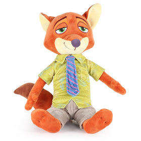 Jay Franco Nick Wilde plush pillow close-up showing ultra-soft microfiber for cozy hugs.