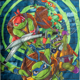 Soft fabric and bright TMNT design enhance bedtime fun with this set.