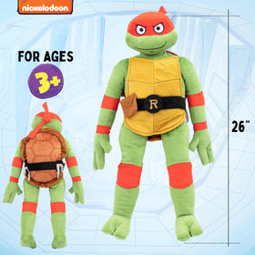 Jay Franco TMNT Raphael Pillow Buddy hugged by a child for comfort.