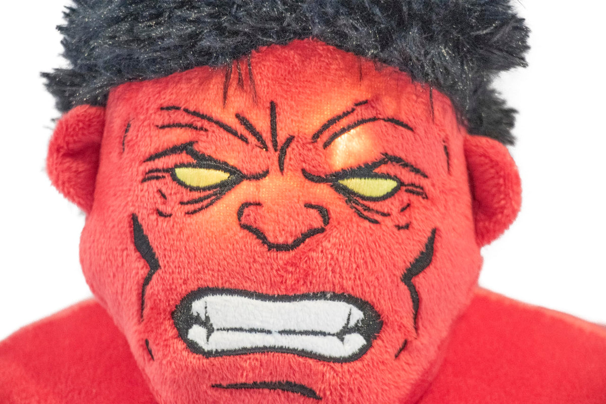 Jay Franco Red Hulk plush with foot-activated LED for bedtime glow