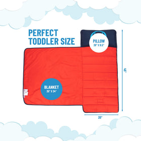 Spiderman nap mat blanket included for all-in-one comfort.