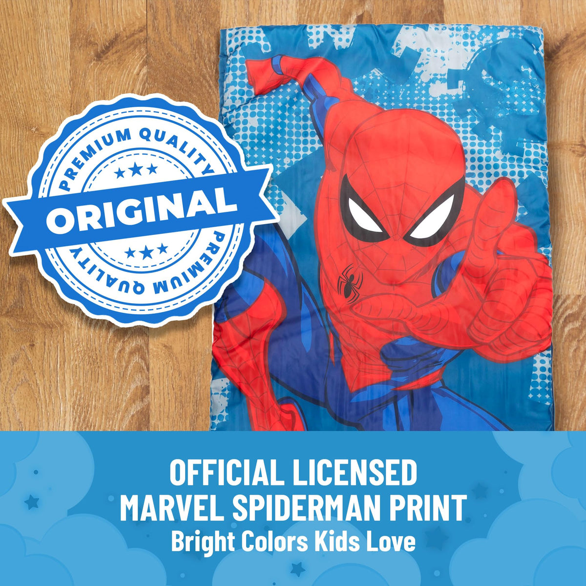 Jay Franco Spiderman slumber sack ideal for sleepovers and weekend trips