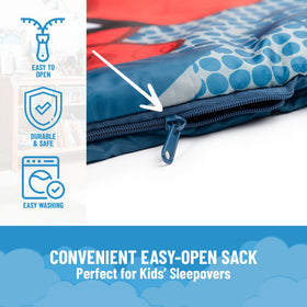 Jay Franco Spiderman slumber sack made from brushed microfiber for a soft night