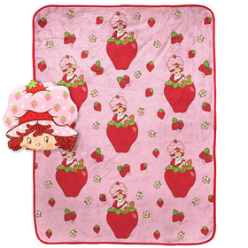 Jay Franco Strawberry Shortcake Nogginz blanket 40x50 inches for comfy lounge and cozy nights