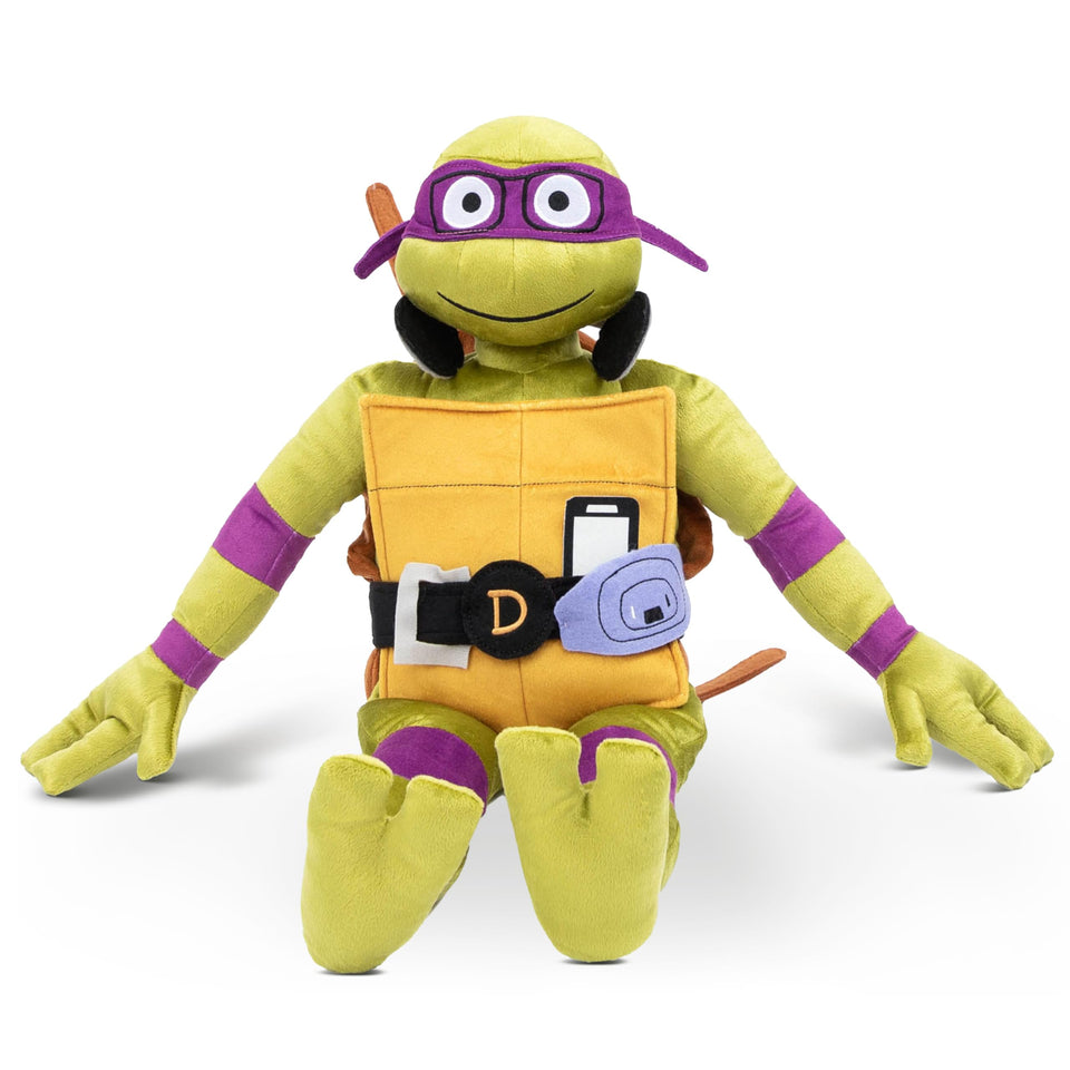Jay Franco TMNT Donatello plush pillow 26 inches for cozy hugs and travel comfort.