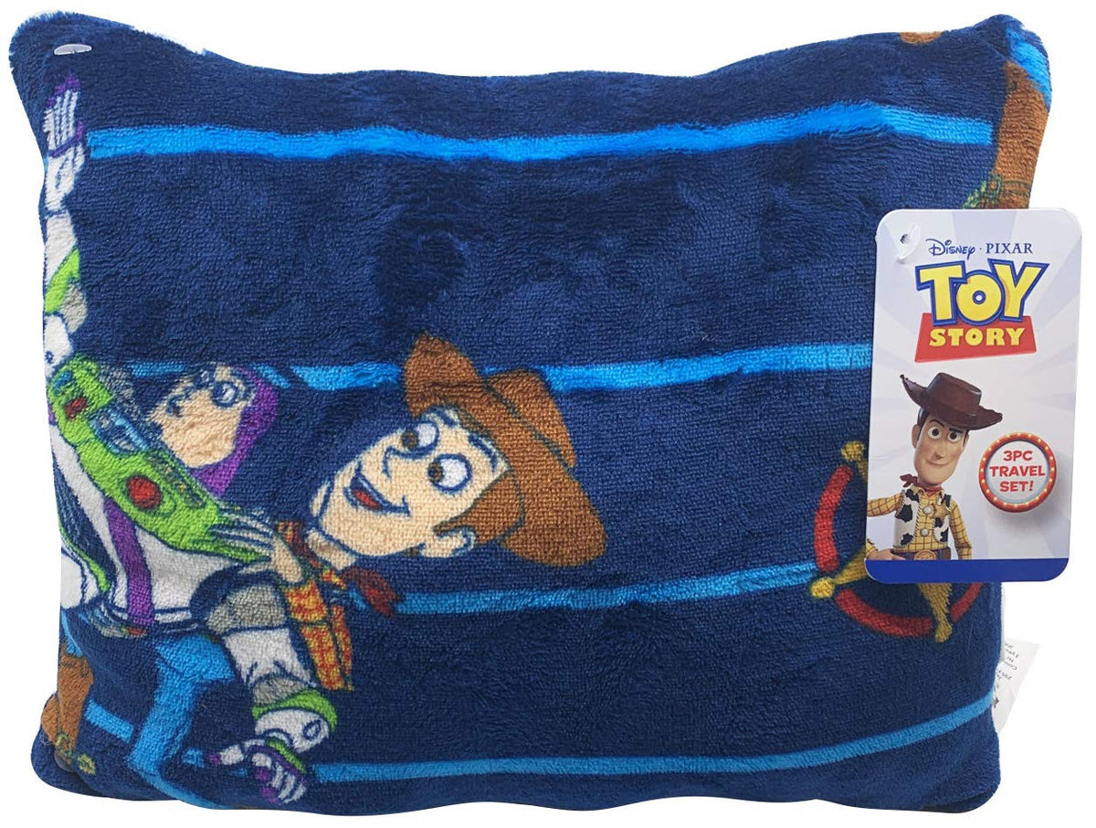 Jay Franco Toy Story plush Woody, a soft cuddle friend for trips.