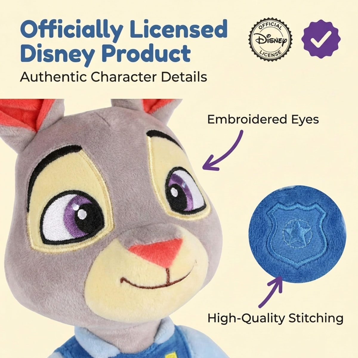 Ultra-soft microfiber Judy Hopps pillow provides cozy year-round comfort