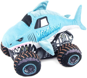 Jay Franco Monster Jam Megalodon pillow front view for cuddling and support.