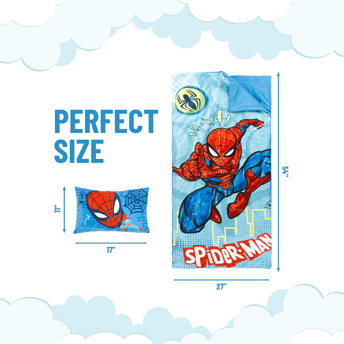 Jay Franco Spiderman pillow 17x11 provides extra comfort for nap time