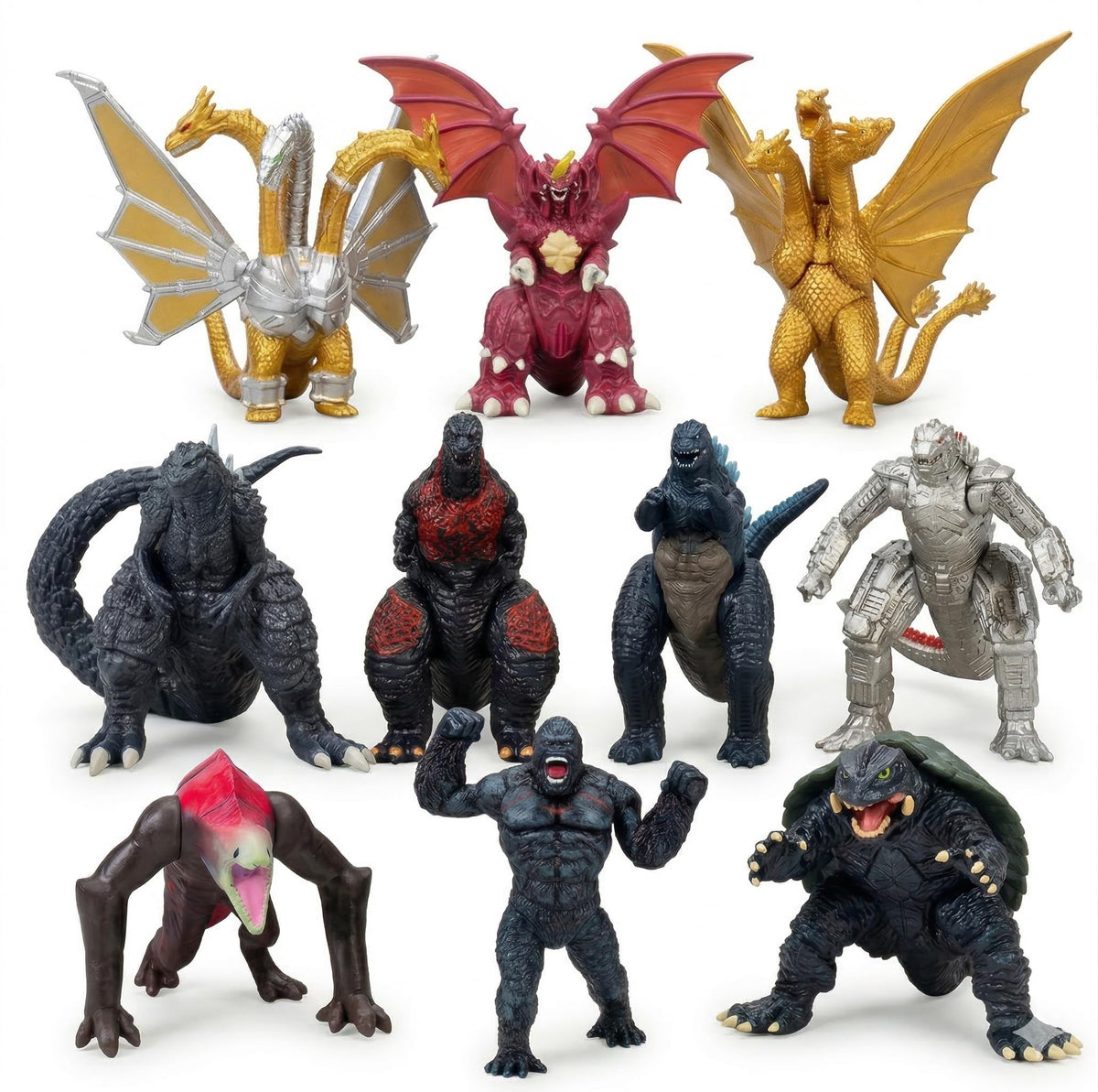 JAYKENIXO 10-pack monster figures with movable joints for dynamic play and display.