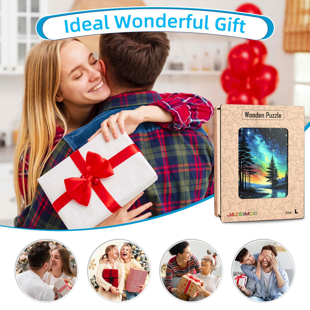 Jazcimdo gift-ready box enhances gifting appeal.