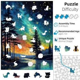 Jazcimdo thick wooden puzzle pieces feel solid and durable for repeated use.